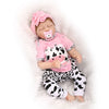 22inch 55cm Silicone Reborn Toddler Baby Doll Girl Sleeping Doll Boneca With Clothes Blue Eyes Lifelike Cute Gifts Toy