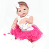 22inch 55cm Reborn Baby Doll Girl Full Silicone Doll Baby Bath Toy With Clothes Lifelike Cute Gifts Toy