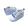 Infant Toddler Baby Casual Shoes Cotton Stripe Soft Sole Non-Slip Sneaker Prewalker Pink 4M