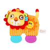 Baby Comforter Plush Teething Toys Cartoon Animals with Magic Mirror Baby Soothing Toys Yellow Lion