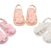 Infant Toddler Baby Shoes Girl Flower Sandals For Summer Soft Sole Non-Slip Prewalker Light Pink U.S Size 4