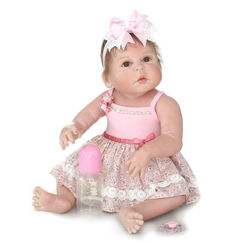 22in Reborn Baby Rebirth Doll Kids Gift All Silica Gel Girl