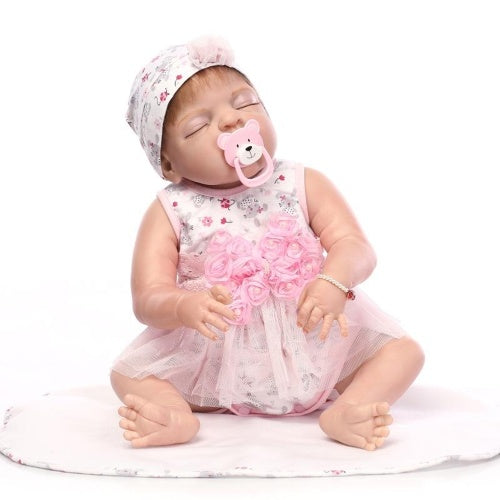 22in Reborn Doll Rebirth Baby Kids Gift All-Silica Gel Girl