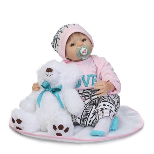 22in Reborn Baby Rebirth Doll Kids Gift Cloth Material Body