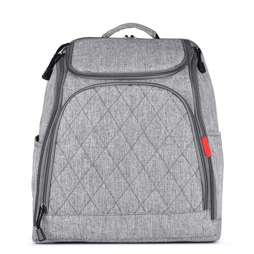 Baby Diaper Bag Large Capacity Fashion Mummy Nappy Bag Nursing Bag Travel Backpack for Baby Care Grey