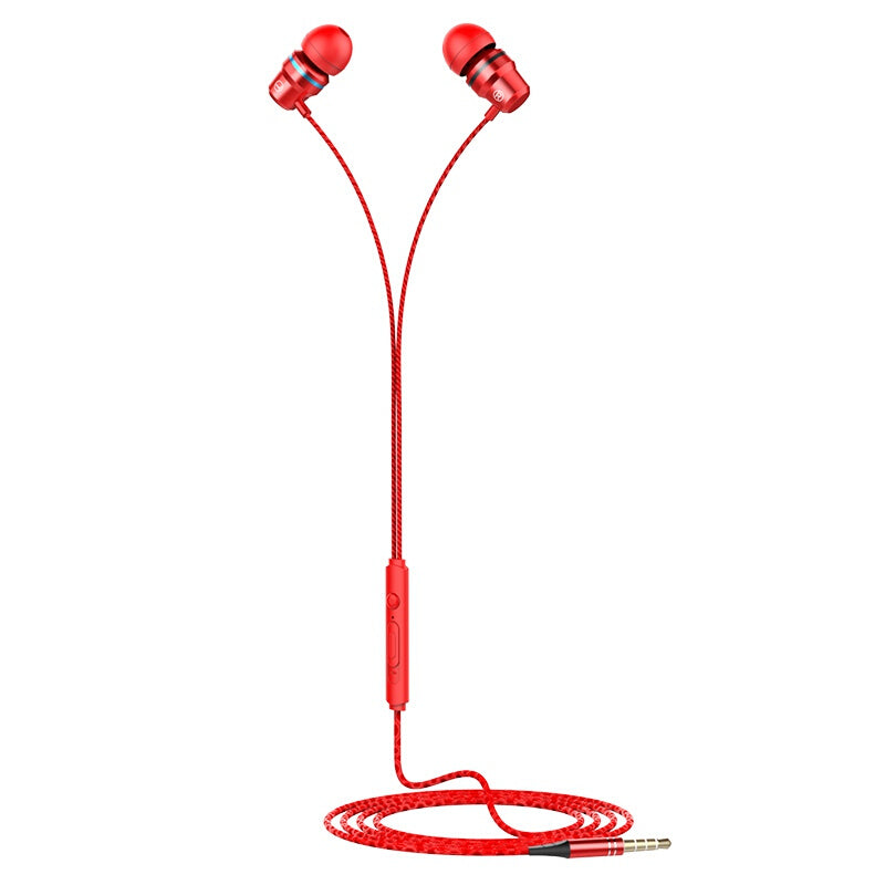 Mega Bass Premium In-Ear Headset With Microphone - Red