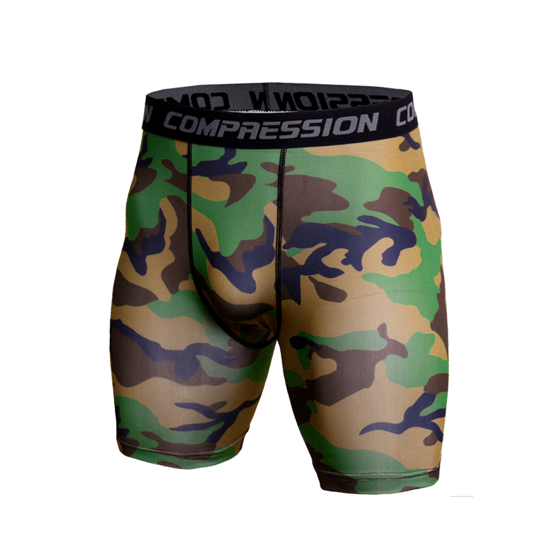 KD15 Men 2020 3D Camo Elastic Skinny Sweat shorts - Green