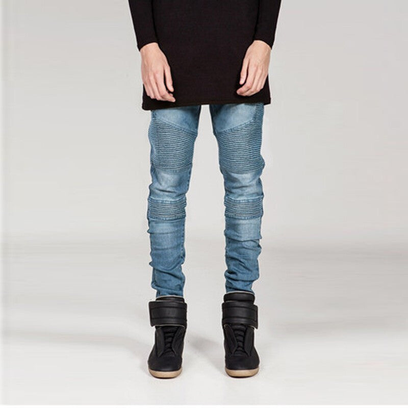 Men Fashionable Denim Skinny Jeans - Blue