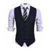 Men V-neck Fashionable Sleeveless Vest - Blue