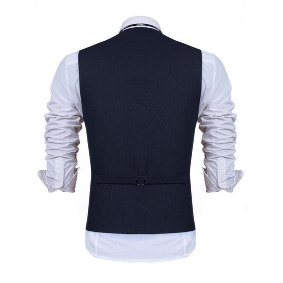 Men V-neck Fashionable Sleeveless Vest - Blue