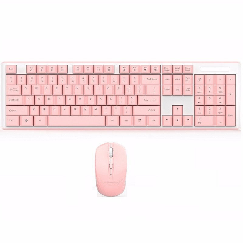 Metoo Premium Wireless Keyboard & Mouse Combo - Pink