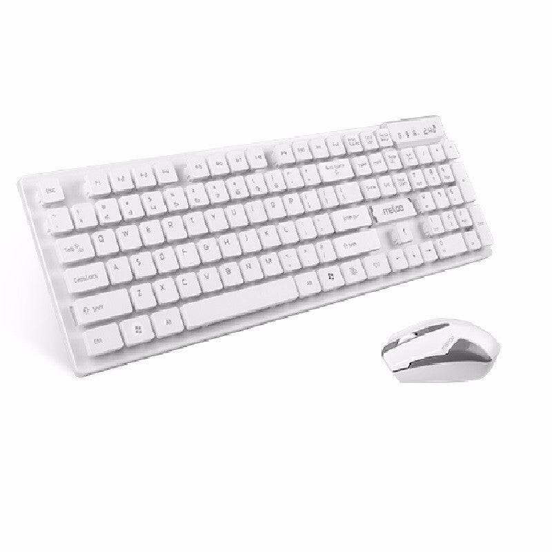 Metoo Premium Wireless Keyboard & Mouse Combo - Silver