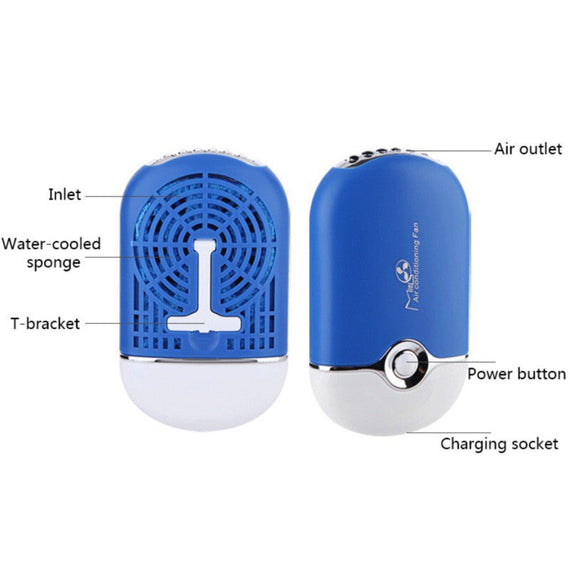 Mini Premium Charming Fan Humidifier - Blue