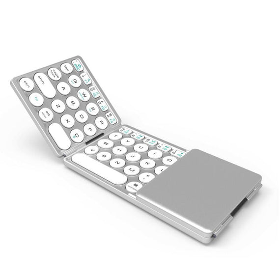 Mini Premium Folding Keyboard - Silver