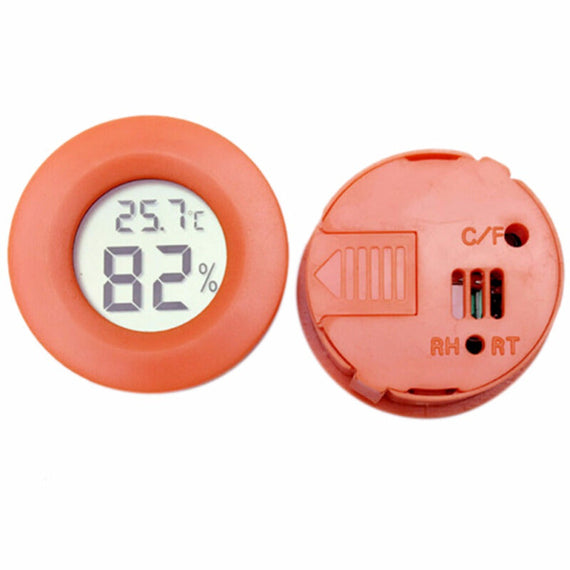 Mini Premium LCD Digital Hygrometer - Red