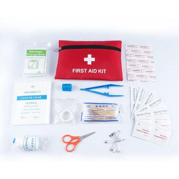 Mini Premium Medical Emergency Survival Kit - Red