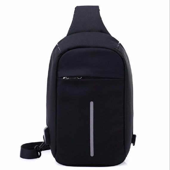 Multi-Functional Bag with External USB Port - Black