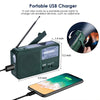 Modern Multifunctional Solar Crank Radio - Green