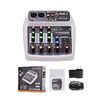 Muslady AI-4 Compact Sound Mixer Console - White