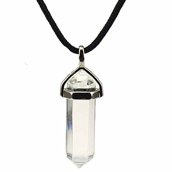 Natural Premium Bullet Pendant Necklace - Transparent
