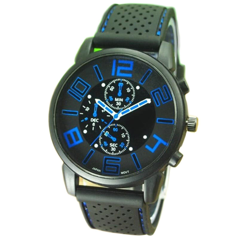 New Casual Quartz Sports Wristwatch - Blue