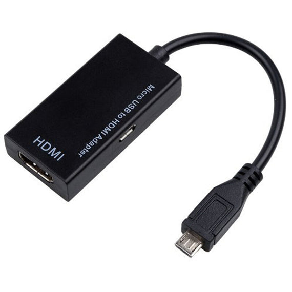 New HDTV Cable Micro USB 2.0 to HDMI Adapter - Black