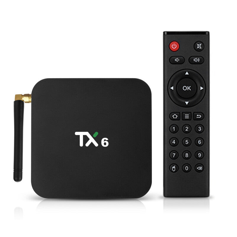 جهاز TX6 الجديد لجميع الفائزين H6 Smart 4K Set Top Box - أسود