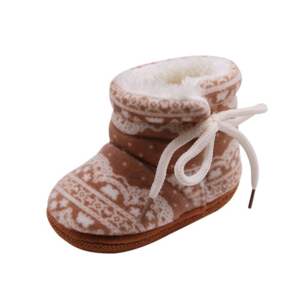 Newborn Winter Soft Sole Shoes - Bronze