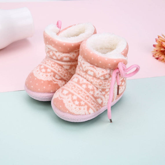 Newborn Winter Soft Sole Shoes - Magenta