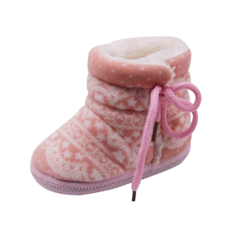 Newborn Winter Soft Sole Shoes - Magenta