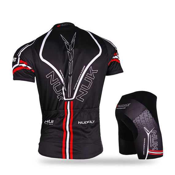 Nuckily Premium Men Cycling Jersey and Short Suit - Black