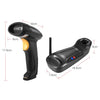 Wireless Handheld 1D/2D(PDF417/MicroPDF417) Barcode Scanner Bar Code Reader with Base USB Cable for Supermarket Library Express Company Retail Store Warehouse