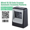 Wired Automatic Desktop 1D Barcode 2D QR Code Image Scanner Reader Scanning Platform Hands-free for Mobile Payment Supermarket Library Express Company Retail Store Warehouse