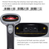 2.4GHz Wireless USB Wired 1D Barcode Scanner Auto/Manual Scanning CCD Red Light Screen PC Computer Bar Code Reader 2000dpi 260t/s Intermal Memory Up to 2500