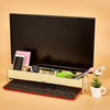 Desktop Multifunctional Monitor Riser Stand with Storage Slolts for Stationeries Keyboard  Office School Home Supplies