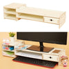 Self-assembly Monitor Riser Stand Desk Organizer Storage Tray Large Size for Office School Supplies
