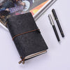 Vintage Full Grain Leather Refillable Travel Journal Notebook