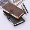 Vintage Full Grain Leather Refillable Travel Journal Notebook