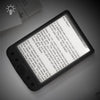 6 Inch e-Book Reader 800*600 Resolution E-Ink Screen Glare-free with USB Cable PU Cover Built-in Light 8GB Memory Storage E-reader Support TF Card