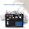 H&B 48Pcs Art Supplies Sketch Tool Set