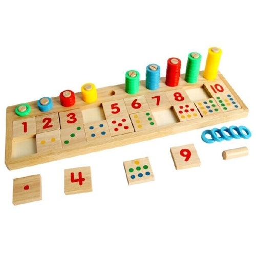Wooden Math Game Board Number Puzzle Sorting Montessori Toys Educational Learning Tools