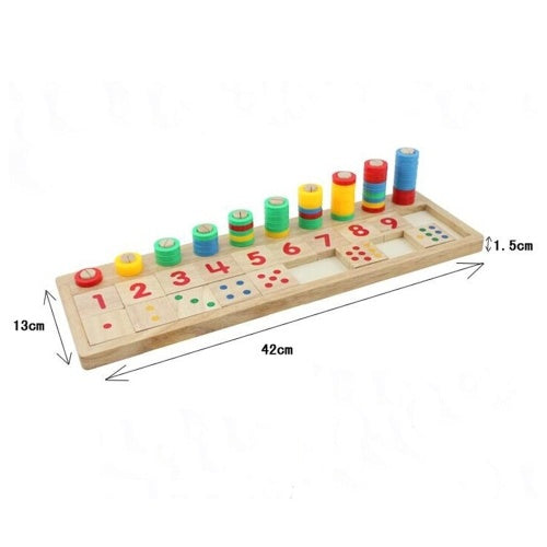 Wooden Math Game Board Number Puzzle Sorting Montessori Toys Educational Learning Tools