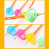 Silicone Pencil Grips for Kids Handwriting Posture Correction Finger Grip Pen Writing Aid Grips for Children Preschoolers (3pcs)