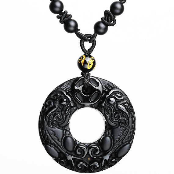 Obsidian Premium Pendant Necklaces  - Black