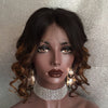 Osolovely Lace Front Wig Curly Bob Cut - Brown