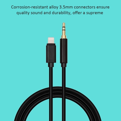 Audio Cable Lightning to 3.5mm Jack Cable Aux Car Music Player Adapter Audio Transfer Cable for iPhone 8 iPad Computer MP3