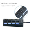 4-Ports USB Hub 480Mbps High Speed Data Transfer USB 2.0 Charging Splitter