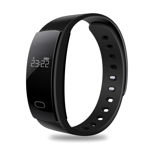 QS 80 Heart Rate Smart Band BT Sport Watch Wristband Bracelet 0.42inch HD OLED Display Call Notification Pedometer Alarm Sleep Monitor Blood Pressure Test for iPhone 6 6S 6 Plus 6S Plus 7 Plus Samsung S6 S7 edge S8 Android iOS Smartphone