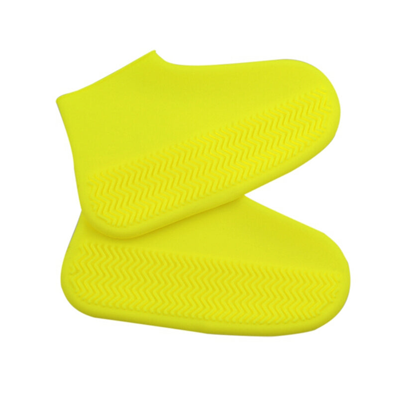 1 Pair Reusable Latex Waterproof Rubber Rain Boot - Yellow