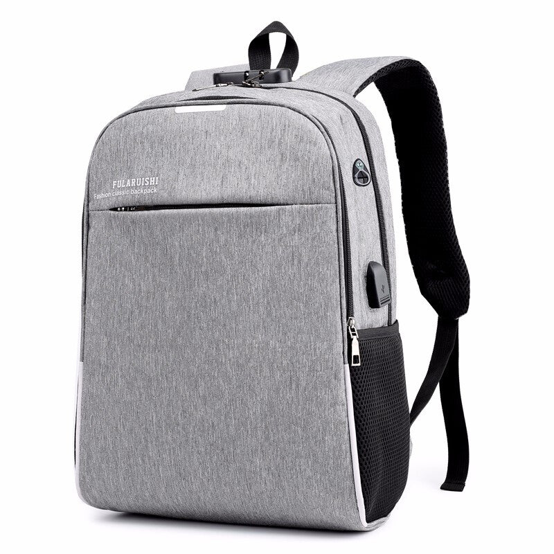 Premium Anti Theft Backpack with USB Port - Grey